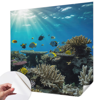3D fototapet med motiv av undervattensvärlden