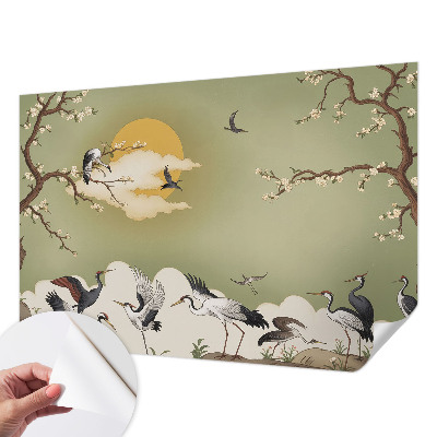 Fototapet barnrum med en elegant naturinspirerad design