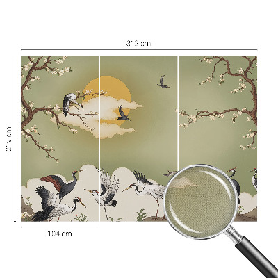 Fototapet barnrum med en elegant naturinspirerad design