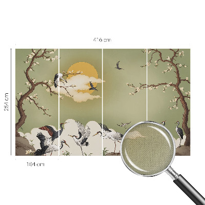 Fototapet barnrum med en elegant naturinspirerad design