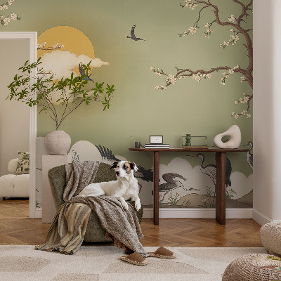Fototapet barnrum med en elegant naturinspirerad design