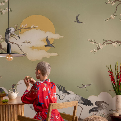 Fototapet barnrum med en elegant naturinspirerad design