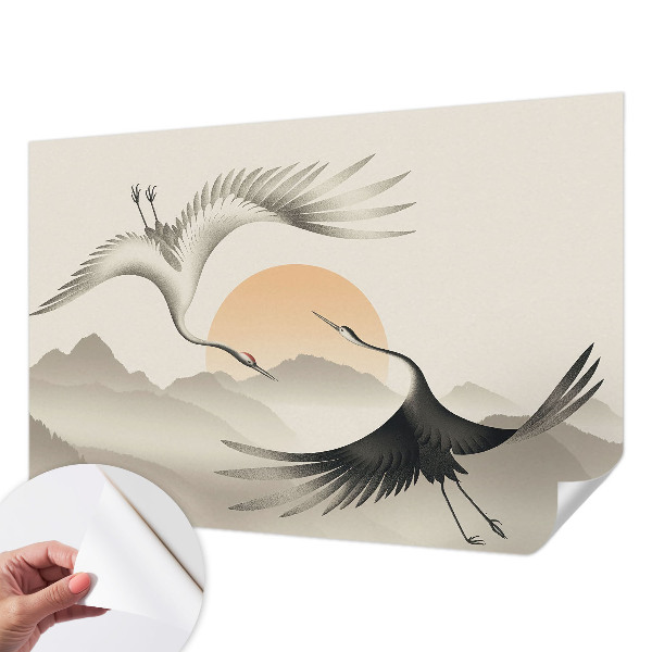 Självhäftande fototapet Östra kranar