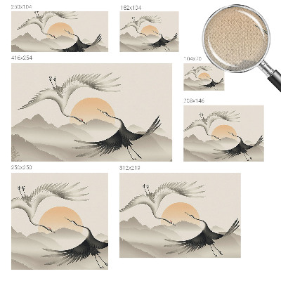 Självhäftande fototapet Östra kranar