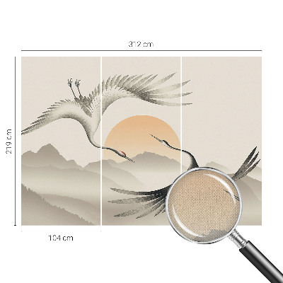 Självhäftande fototapet Östra kranar