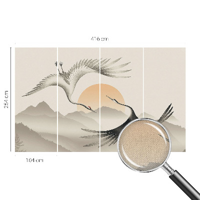 Självhäftande fototapet Östra kranar