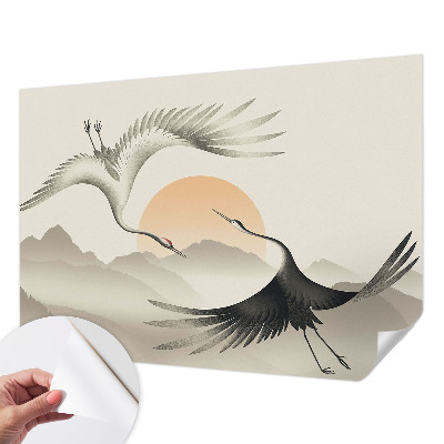 Självhäftande fototapet Östra kranar