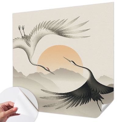 Självhäftande fototapet Östra kranar