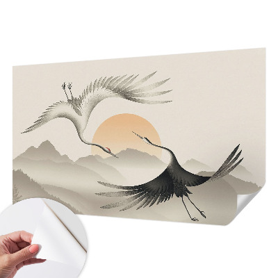 Självhäftande fototapet Östra kranar