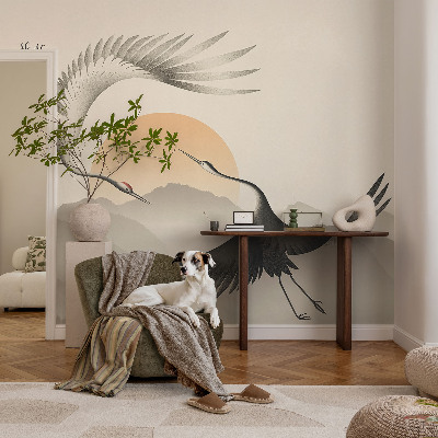 Självhäftande fototapet Östra kranar