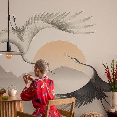 Självhäftande fototapet Östra kranar