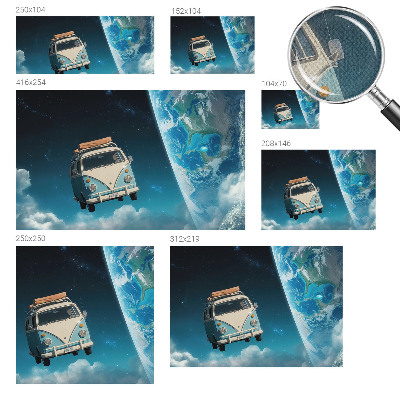 Självhäftande fotovägg Rymdresor