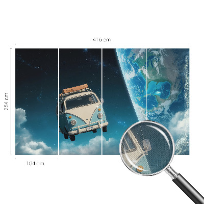 Självhäftande fotovägg Rymdresor