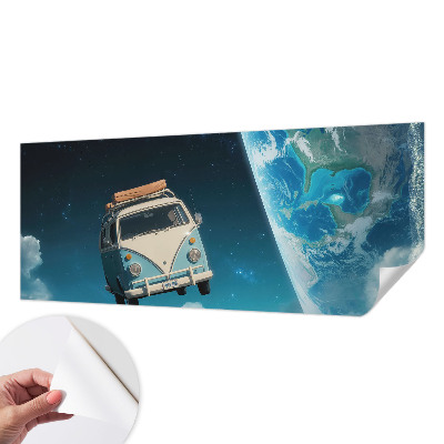 Självhäftande fotovägg med motiv av rymdresor