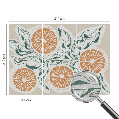 Fototapet barnrum Fruktmönster