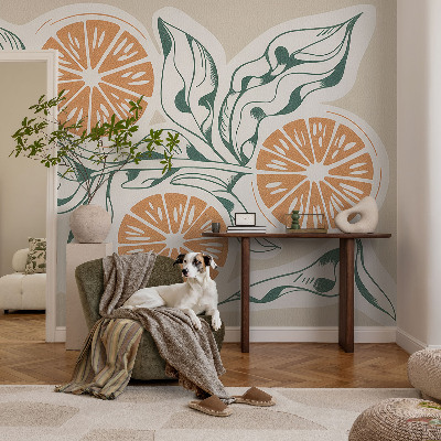 Fototapet barnrum Fruktmönster