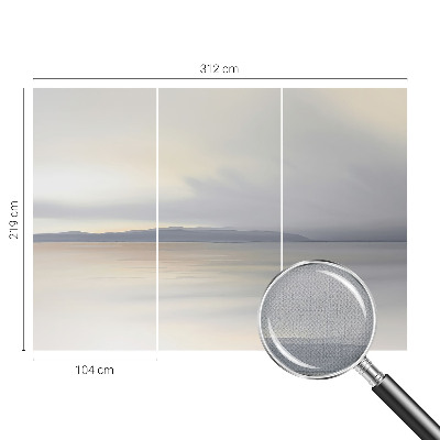 3D fototapet med ett harmoniskt landskap
