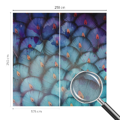 Peel and stick fototapet Färgglada fjädrar