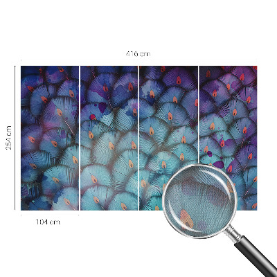 Peel and stick fototapet Färgglada fjädrar