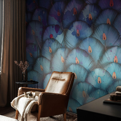 Peel and stick fototapet Färgglada fjädrar