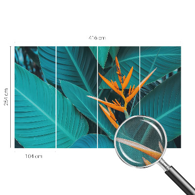 Fototapet barnrum Bladrika blommor