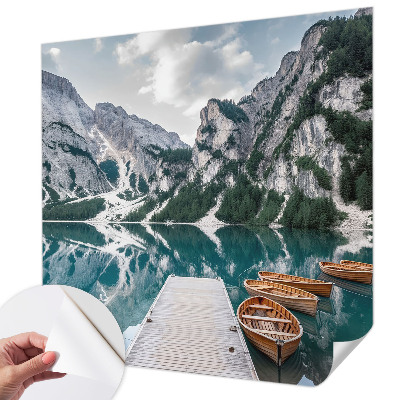 Självhäftande fotovägg med motiv av bergspanorama