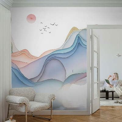 3D fototapet med motiv av ett drömlandskap