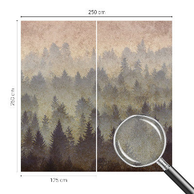 Peel and stick fototapet med motiv av skogsdimma