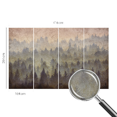 Peel and stick fototapet med motiv av skogsdimma