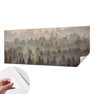 Peel and stick fototapet med motiv av skogsdimma