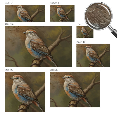 Självhäftande fotovägg Fågelporträtt