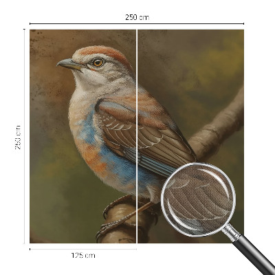 Självhäftande fotovägg Fågelporträtt