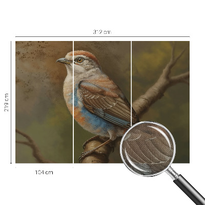 Självhäftande fotovägg Fågelporträtt