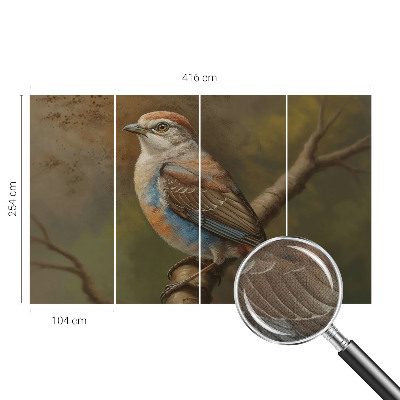 Självhäftande fotovägg Fågelporträtt