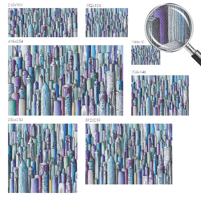 3D fototapet Stadens skyskrapor