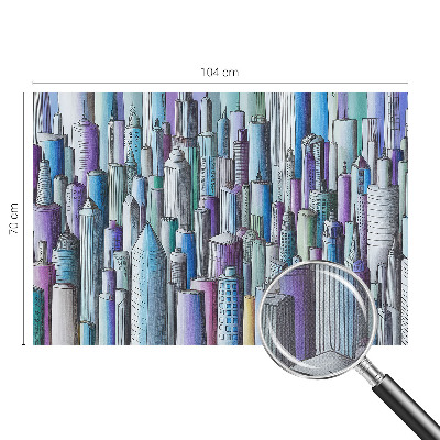3D fototapet Stadens skyskrapor