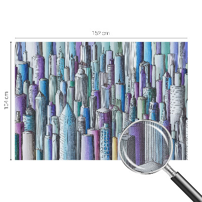 3D fototapet Stadens skyskrapor