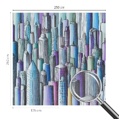 3D fototapet Stadens skyskrapor