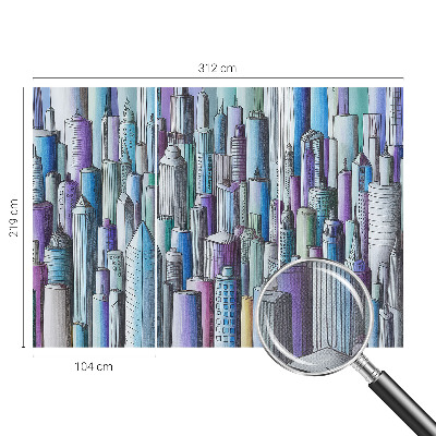 3D fototapet Stadens skyskrapor