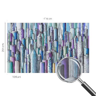 3D fototapet Stadens skyskrapor