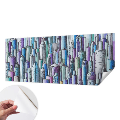 3D fototapet Stadens skyskrapor