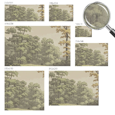 Självhäftande fotovägg Skogsidyll