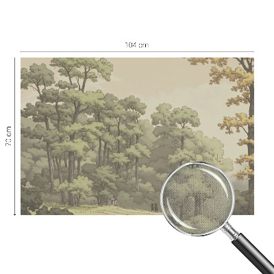 Självhäftande fotovägg Skogsidyll