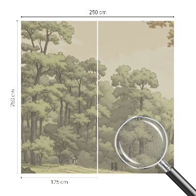 Självhäftande fotovägg Skogsidyll