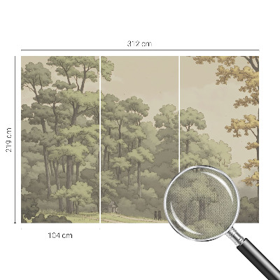 Självhäftande fotovägg Skogsidyll