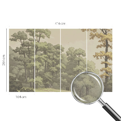 Självhäftande fotovägg Skogsidyll