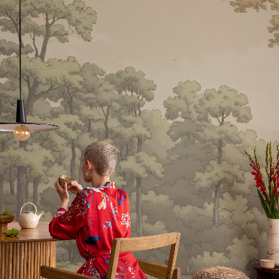 Självhäftande fotovägg Skogsidyll