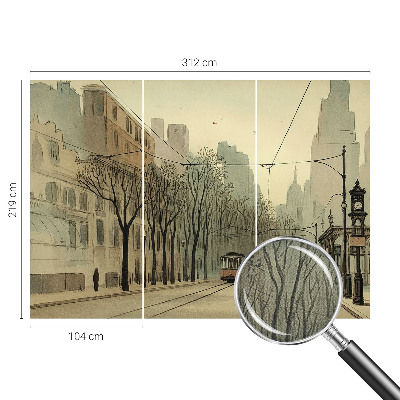 3D fototapet med motivet 