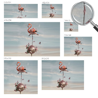 Peel and stick fototapet Elegant flamingo