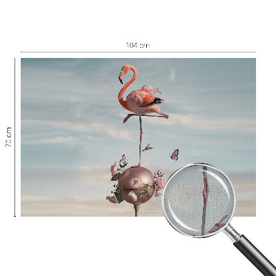 Peel and stick fototapet Elegant flamingo